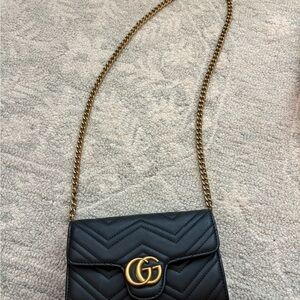 Source Unknown Black Chevron Crossbody Bag